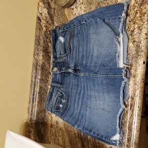 American Eagle Denim Mini Skirt Super Stretch Size 4 EUC